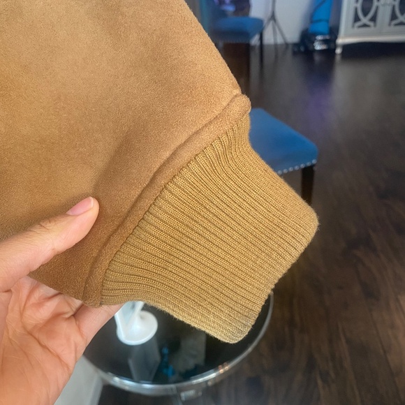 Vintage Sean John Suede Brown Men's Bomber Fur Lined Coat/Jacket Size XXL - Picture 10 of 12